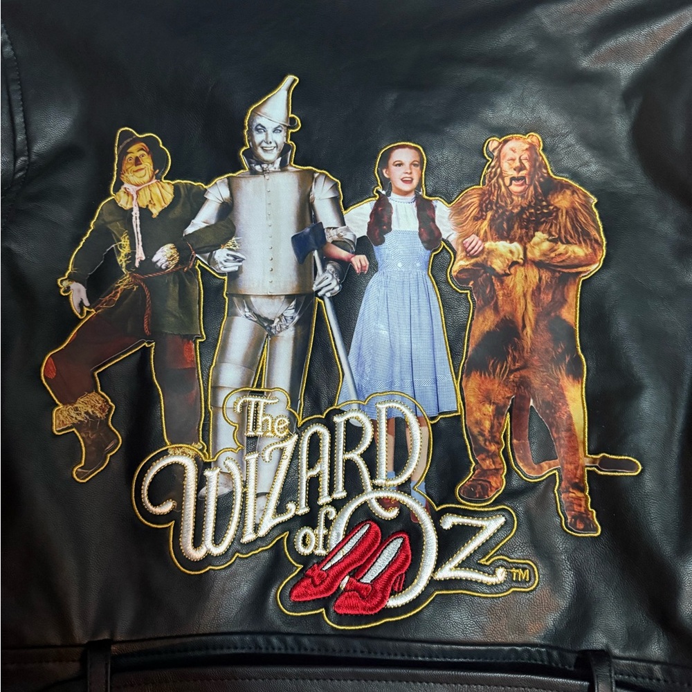 The Wizard of Oz faux leather jacket t - Black. Size small NWT